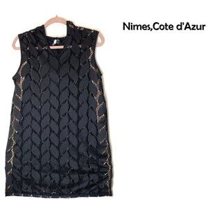 Nimes Cote d'azur Hoodie Dress Knit  Size Large